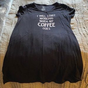 Black Sleep Night Gown/ Sleepshirt